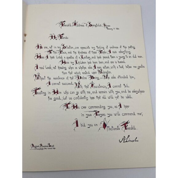 Memories Of Abraham Lincoln That Live Forever Book Original American Script Lohe - Picture 5 of 8
